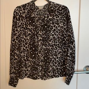 Kate Spade Snow leopard blouse